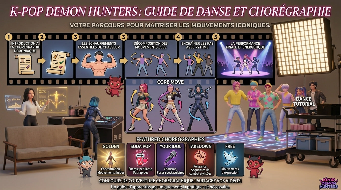 Apprendre les chorégraphies de KPop Demon Hunters : Golden, Soda Pop et les autres