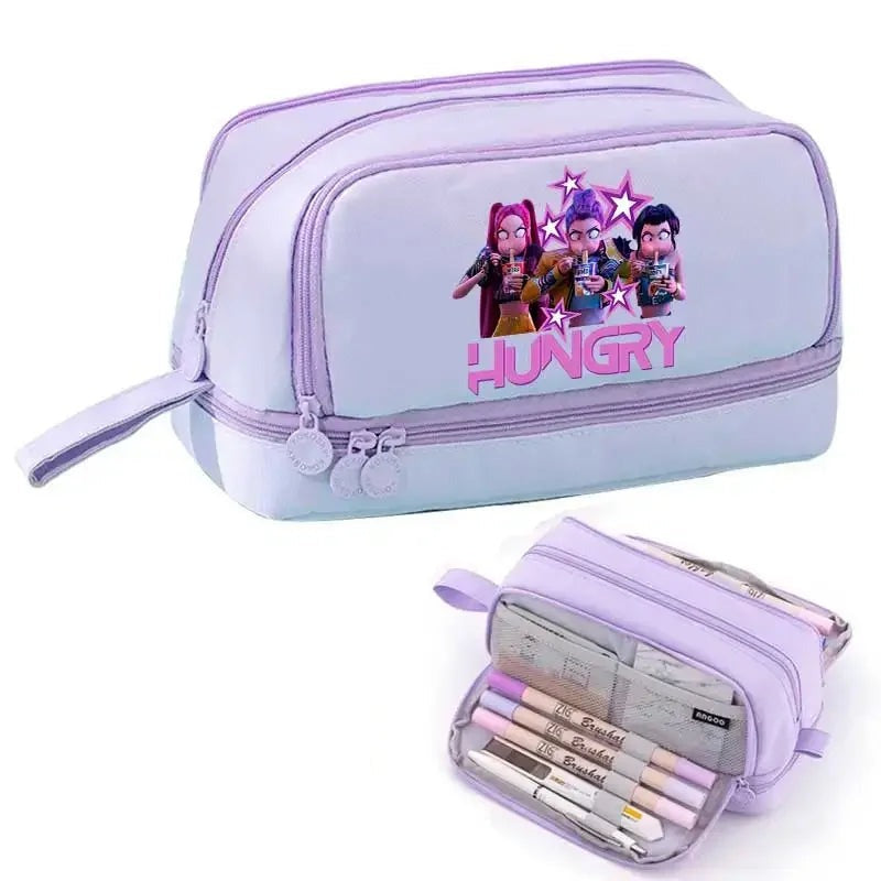 Trousse Scolaire KPop Demon Hunters Hungry Violet
