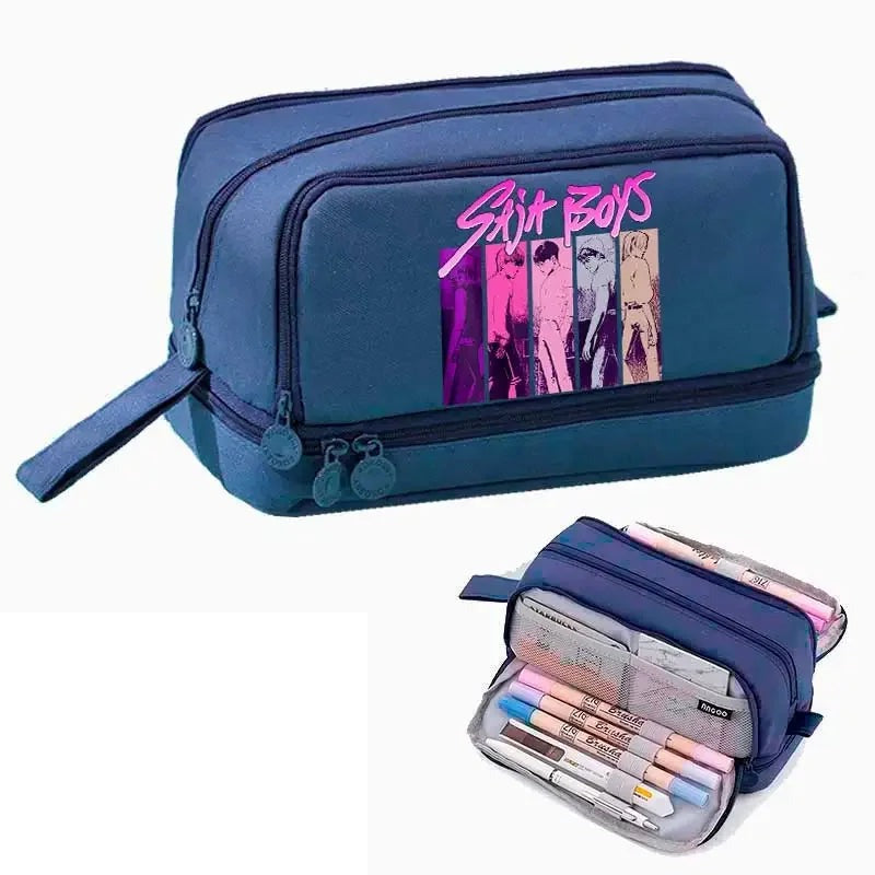Trousse Scolaire KPop Demon Hunters Jinu Abby Mystery Romance Baby Bleu