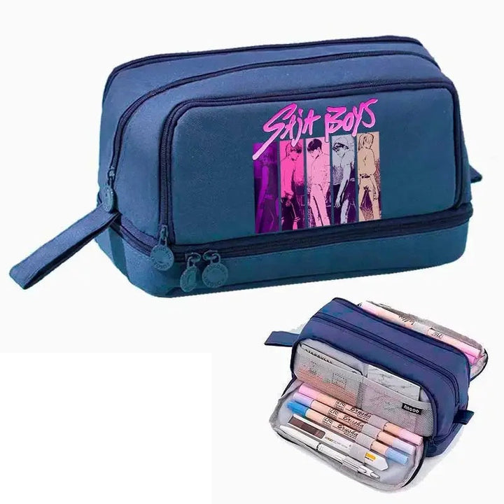 Trousse Scolaire KPop Demon Hunters Jinu Abby Mystery Romance Baby Bleu