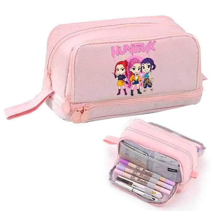 Trousse Scolaire KPop Demon Hunters Chibi Rose