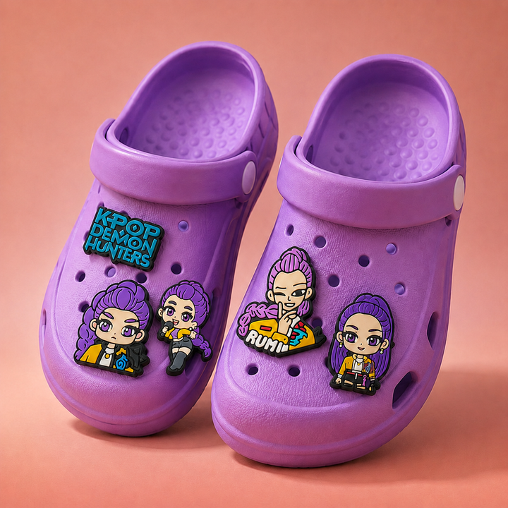 Chausson Crocs Enfant KPop Demon Hunters Huntrix Rumi Pack 5 Jibbitz