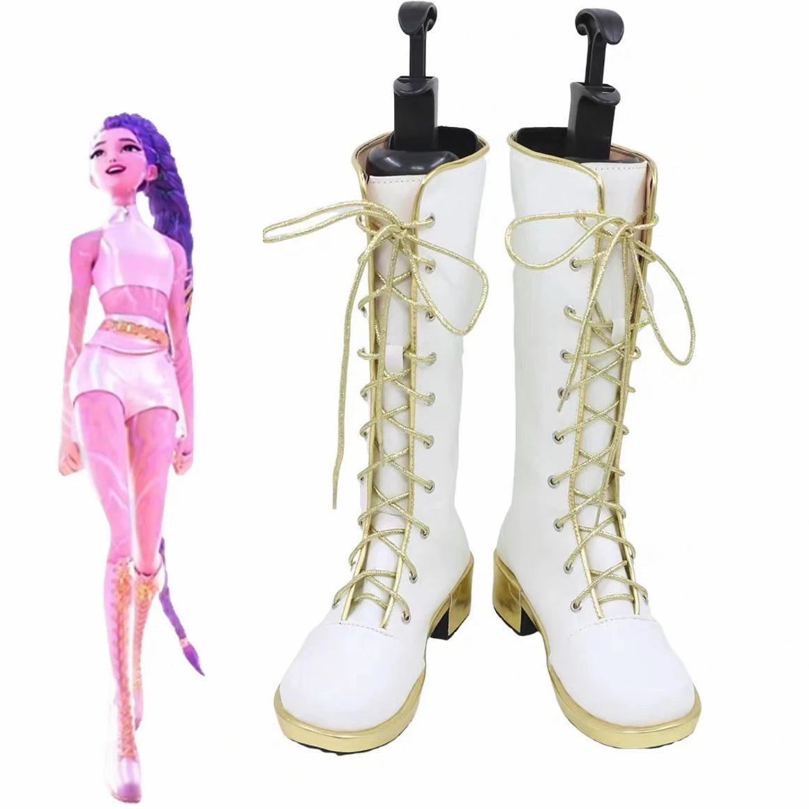 Cosplay Chaussures Kpop Demon Hunters Mira Tenue Blanche — photo 12
