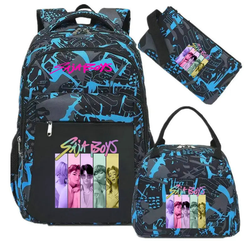 Sac à Dos Ecole KPop Demon Hunters Saja Boys 3 Pièces — photo 5