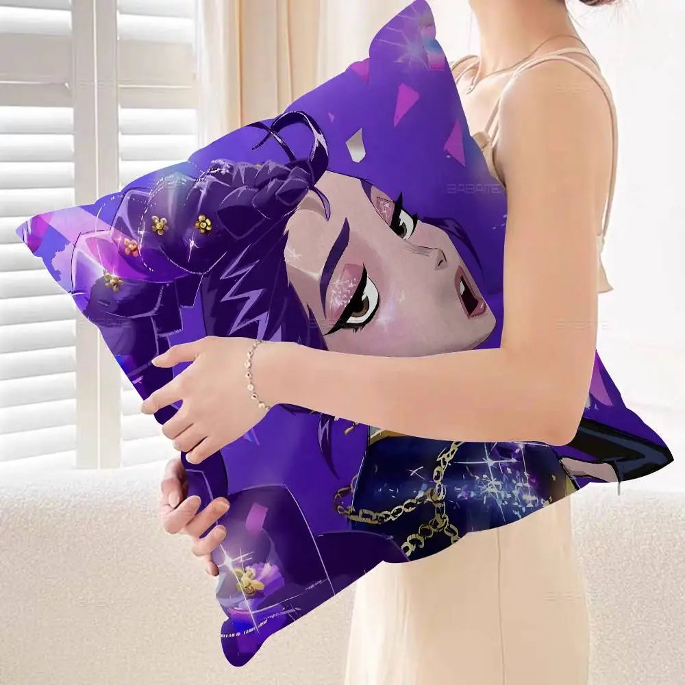 Housse de Coussin KPop Demon Hunters Huntrix Rumi Golden