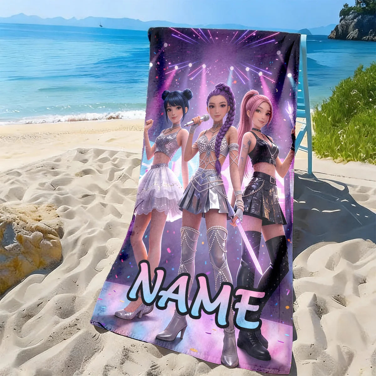 Serviette De Plage KPop Demon Hunters Personnalisable — photo 4