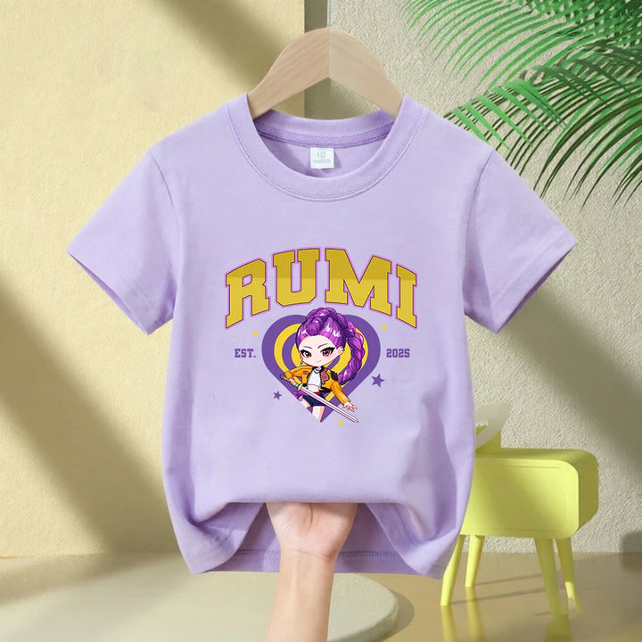 T-shirt Enfant KPop Demon Hunters Huntrix Rumi Blanc — photo 2