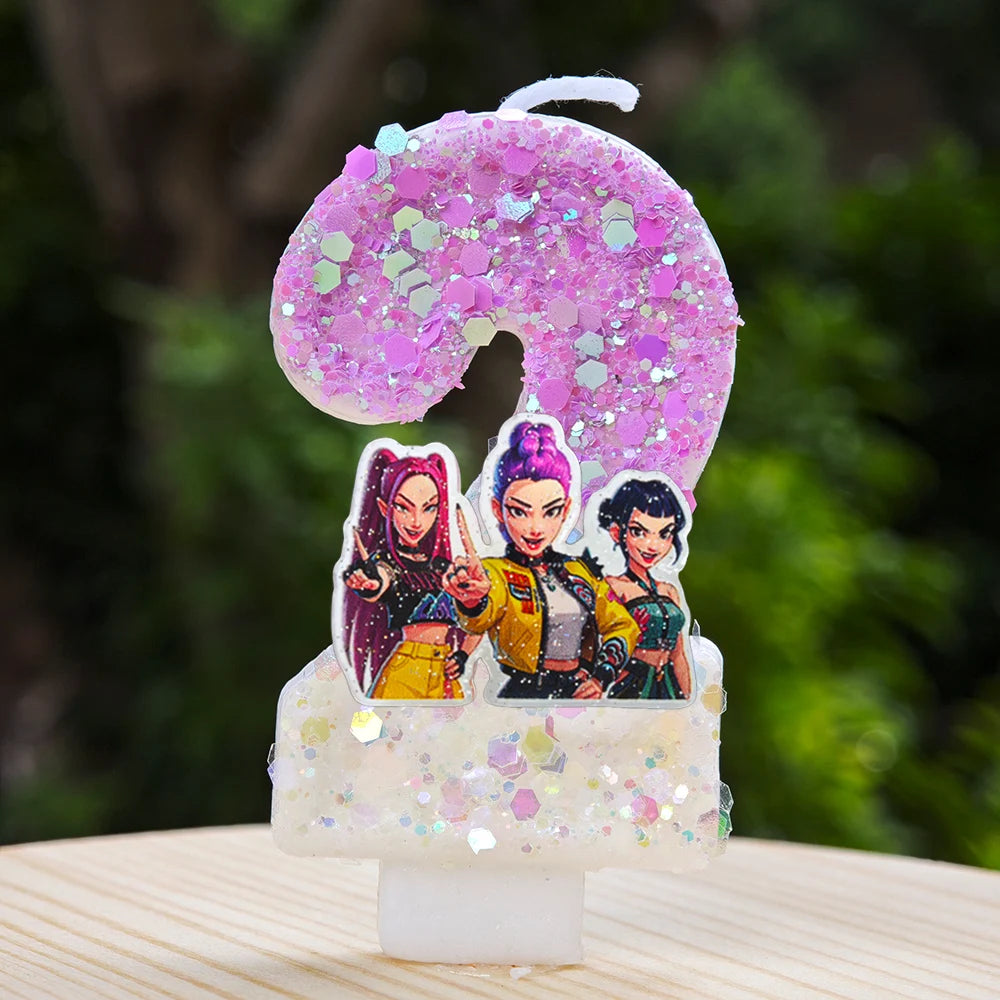 Bougies Anniversaire KPop Demon Hunters Huntrix Film — photo 54