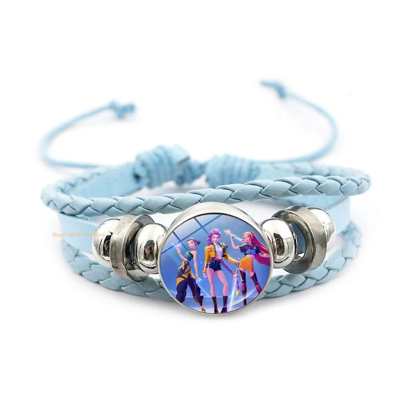 Bracelet Tressé KPop Demon Hunters Bleu