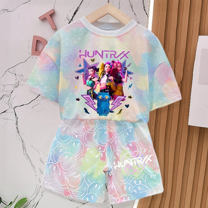Pyjama Short Enfant KPop Demon Hunters Huntrix Et Derpy