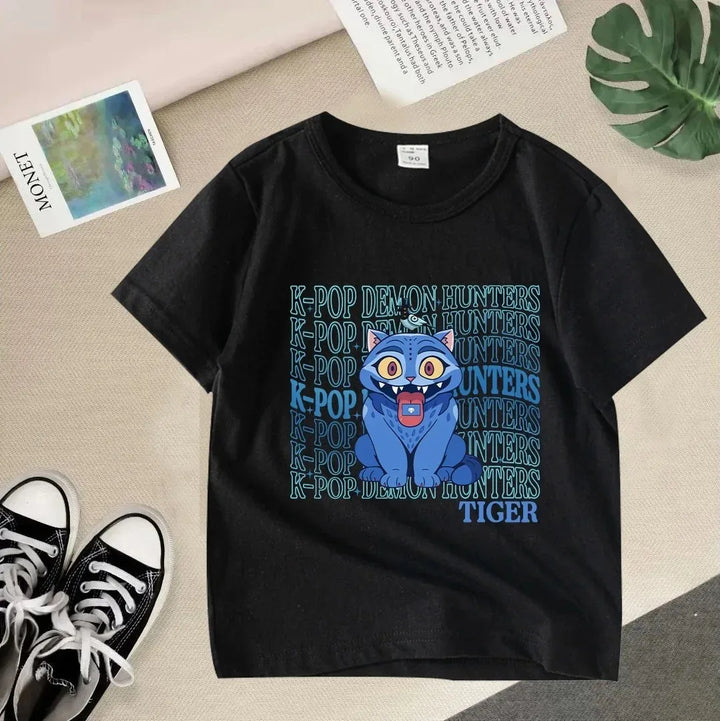 T-Shirt Enfant KPop Demon Hunters Derpy Tigre