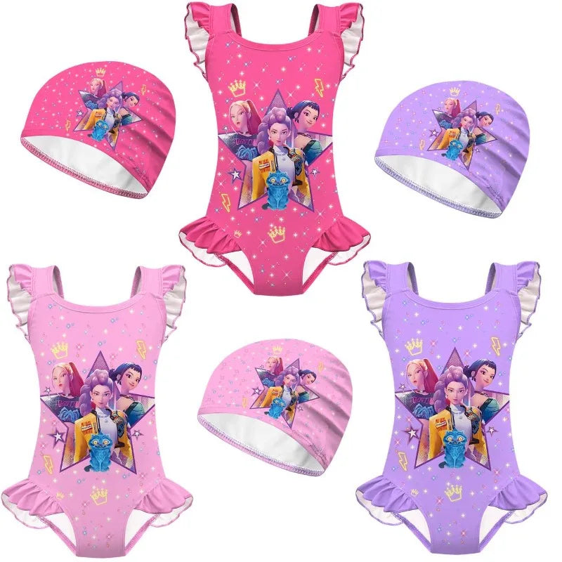 Maillot De Bain Enfant KPop Demon Hunters