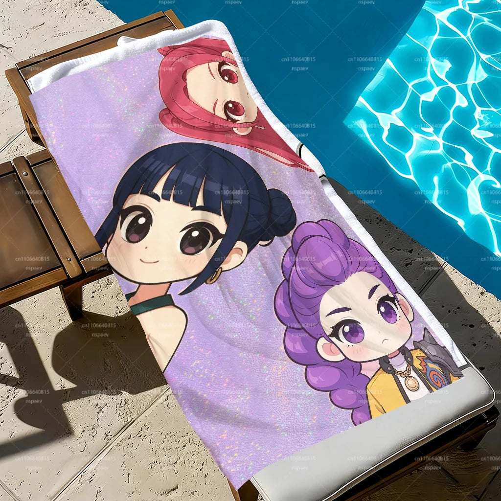 Serviette De Plage KPop Demon Hunters Chibi — photo 3