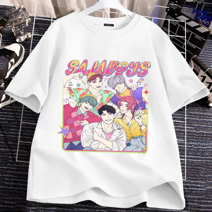 T-shirt Enfant KPop Demon Hunters Saja Boys Et Derpy Noir — photo 2