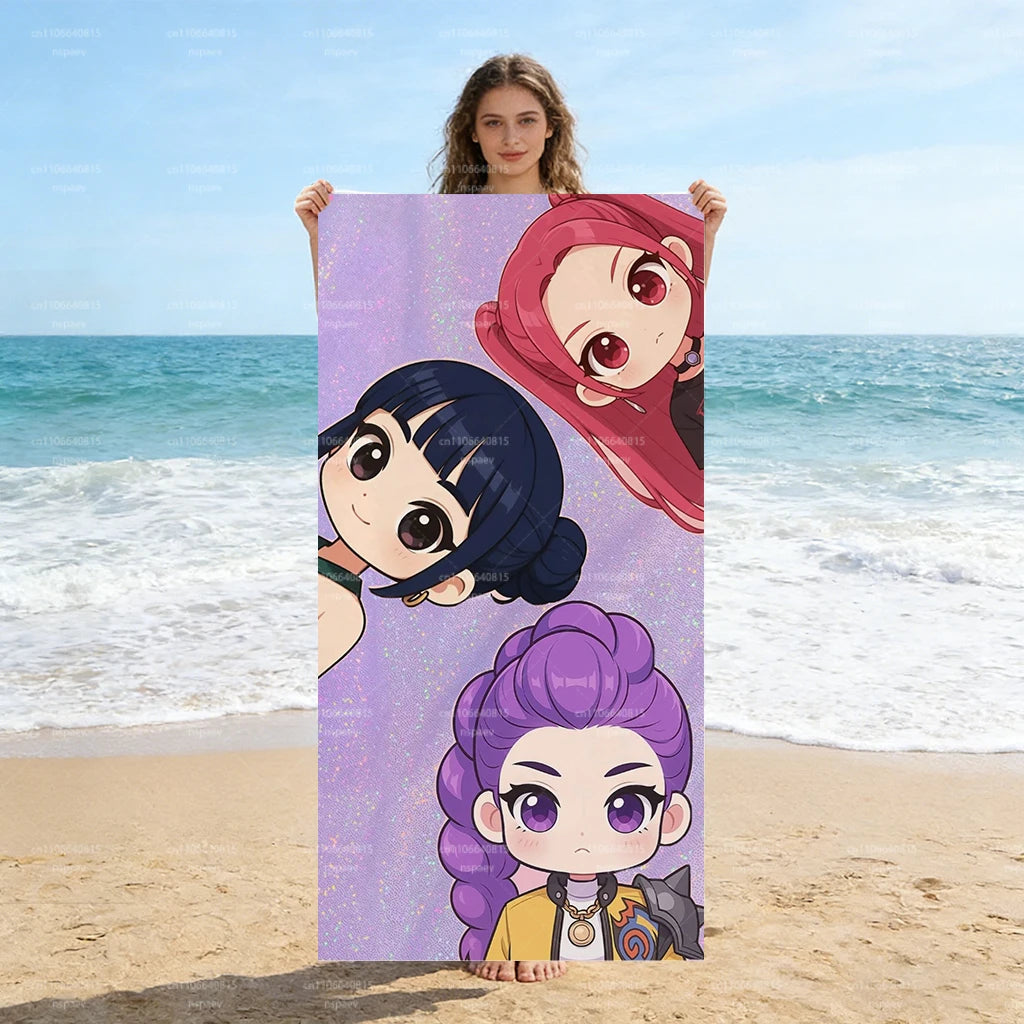 Serviette De Plage KPop Demon Hunters Chibi — photo 4