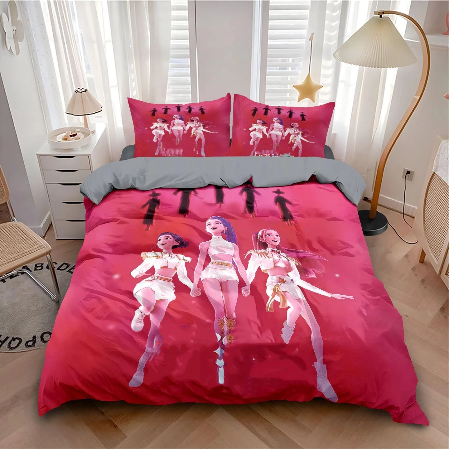 Housse De Couette KPop Demon Hunters Huntrix Et Derpy — photo 3