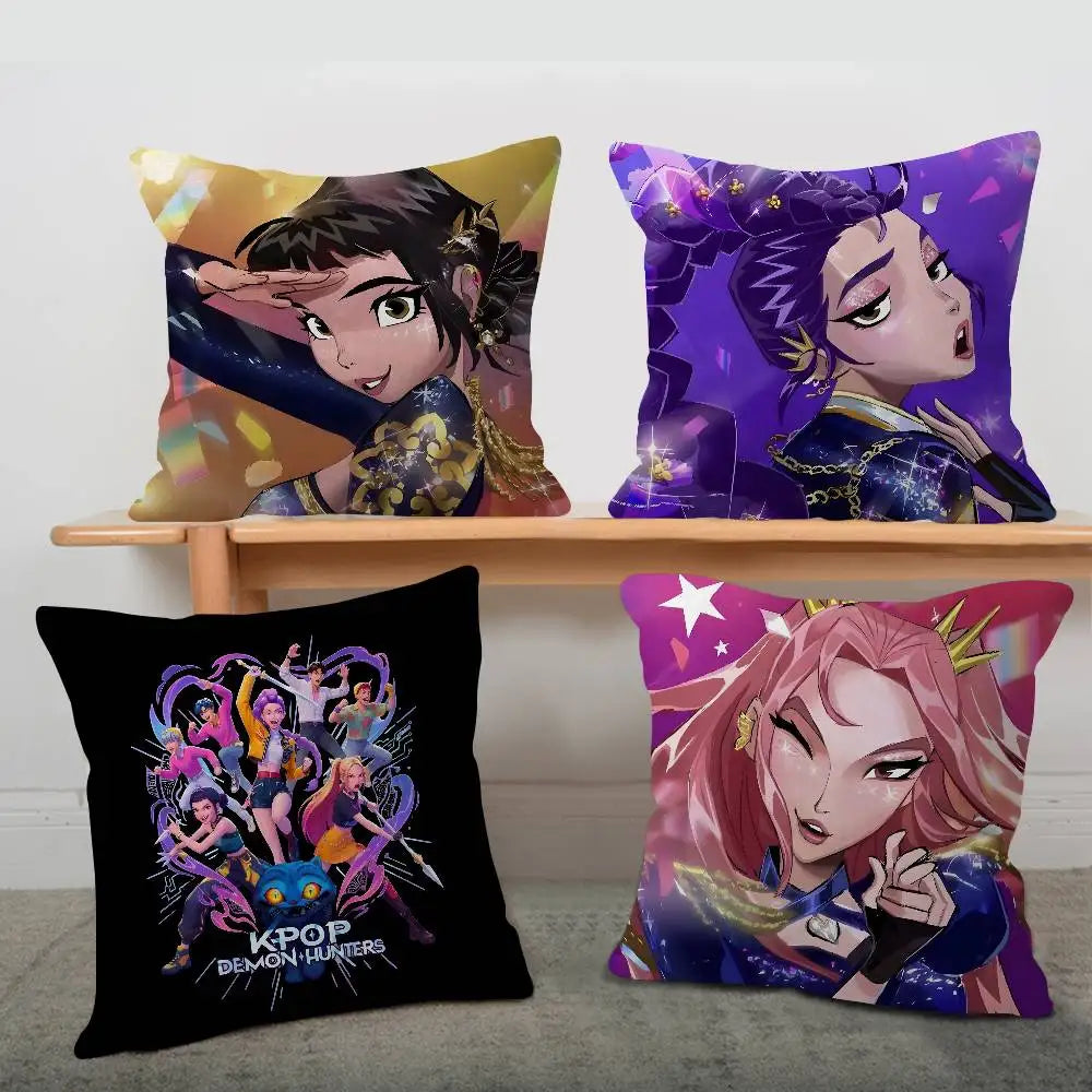 Housse de Coussin KPop Demon Hunters Huntrix Zoey Golden — photo 4