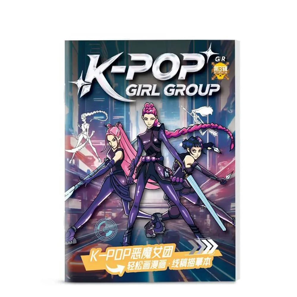 Livre De Coloriage KPop Demon Hunters Huntrix Combattantes