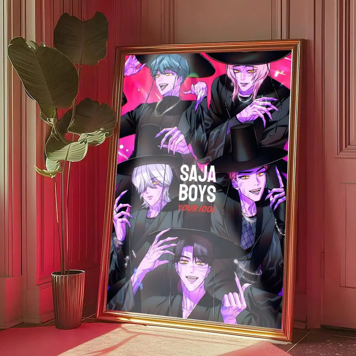 Poster KPop Demon Hunters Saja Boys Démons