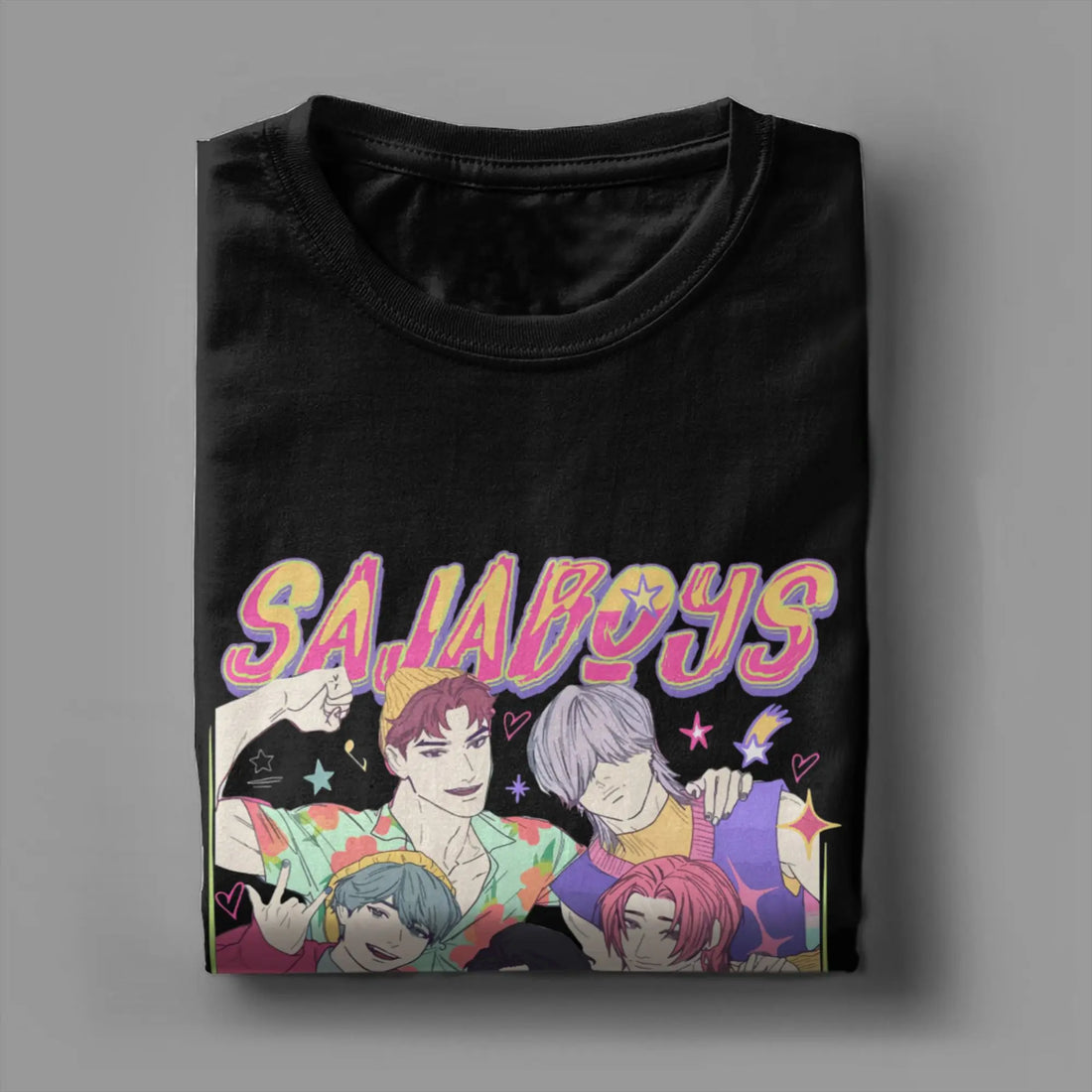 T-shirt KPop Demon Hunters Saja Boys Noir — photo 4