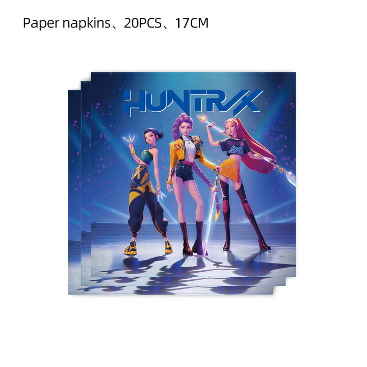 Serviettes Anniversaire KPop Demon Hunters Lot De 20