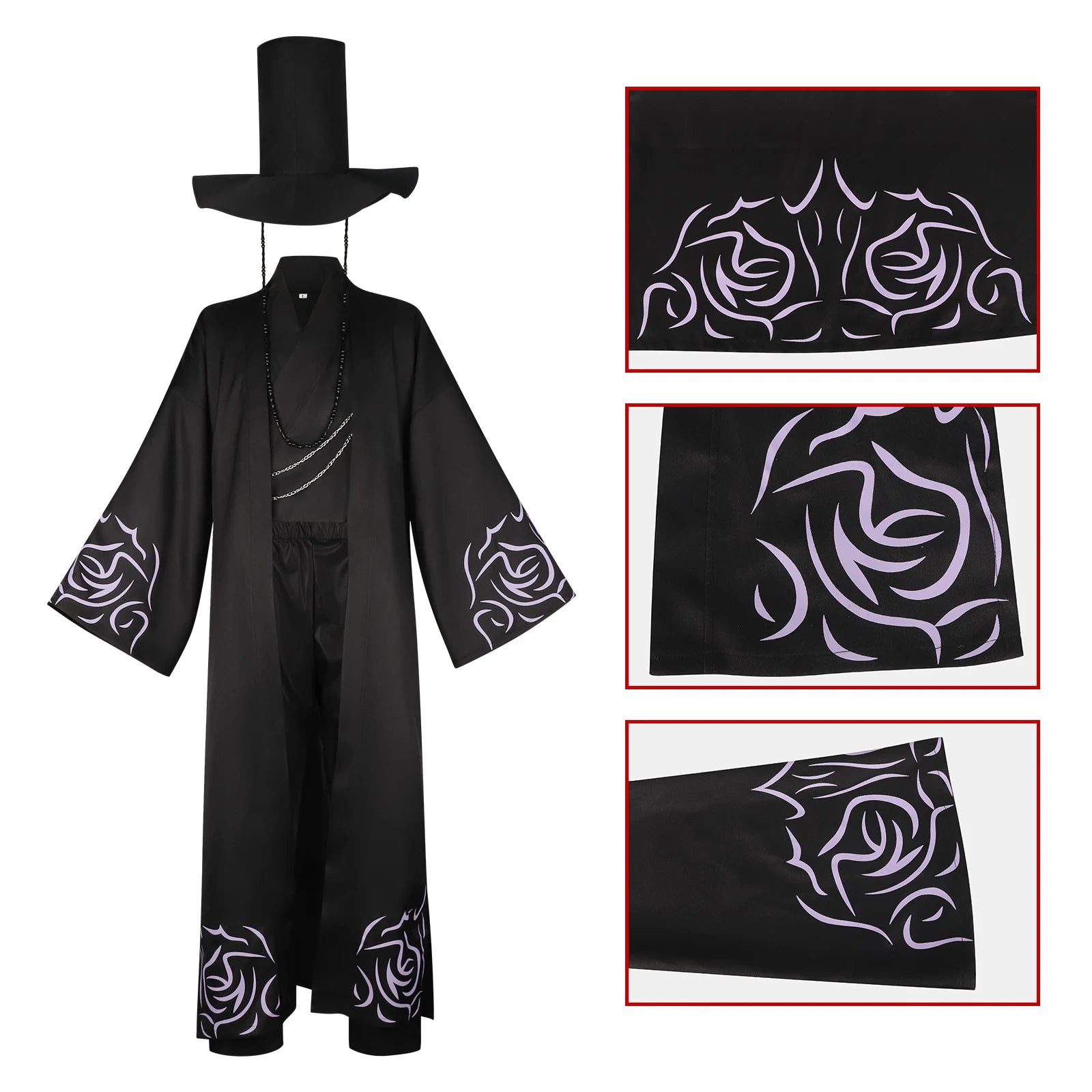 Cosplay Adulte  KPop Demon Hunters Saja Jinu Tenue Noir — photo 3
