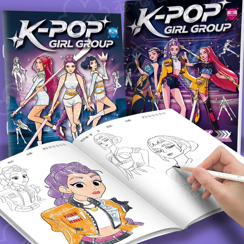 Livre De Coloriage KPop Demon Hunters Huntrix Lot de 3 — photo 3