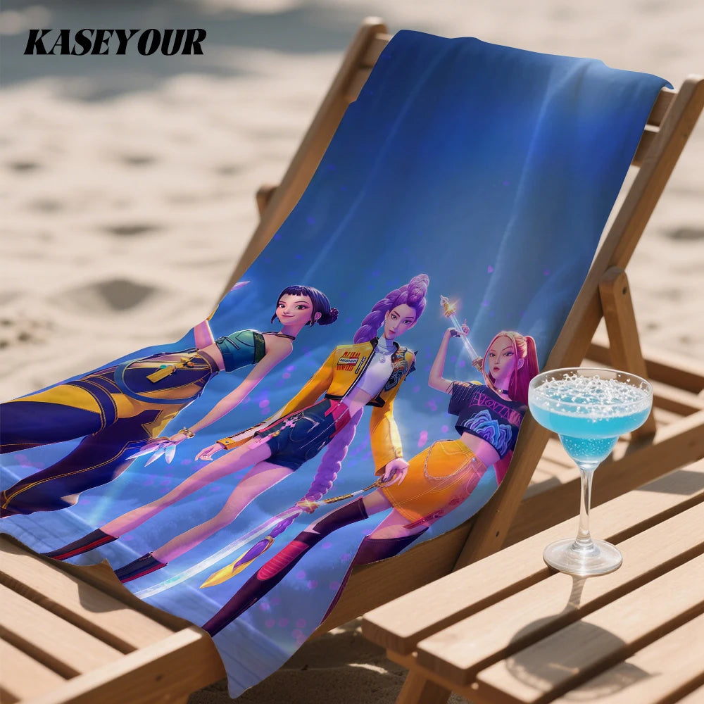 Serviette De Plage KPop Demon Hunters Huntrix Film