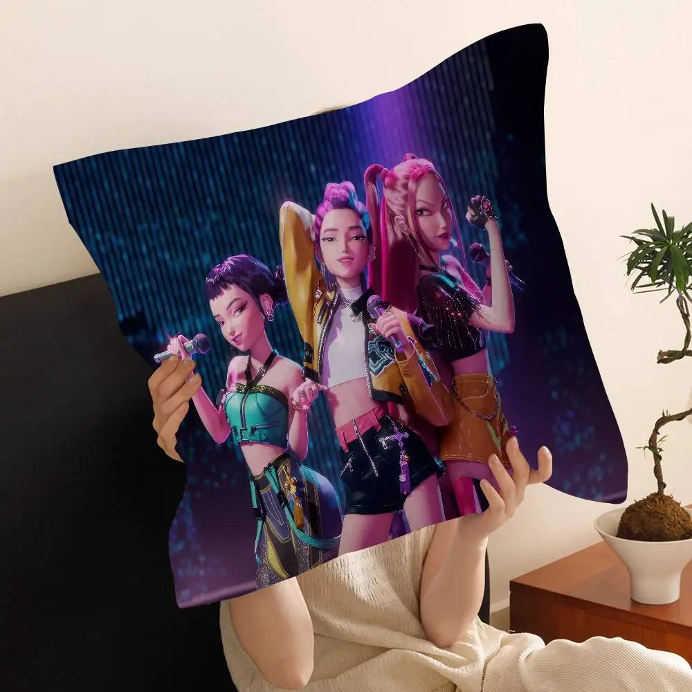 Housse de Coussin KPop Demon Hunters Huntrix Tenue Noir — photo 22