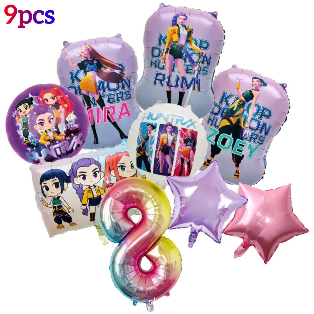 Ballons Anniversaire KPop Demon Hunters Huntrix Lot De 16 — photo 14