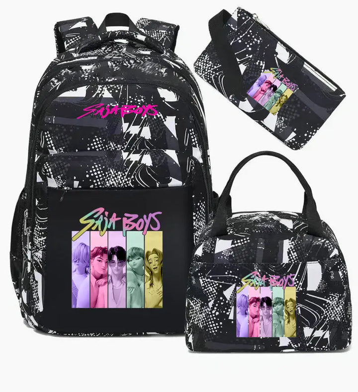 Sac à Dos Ecole KPop Demon Hunters Saja Boys 3 Pièces — photo 2