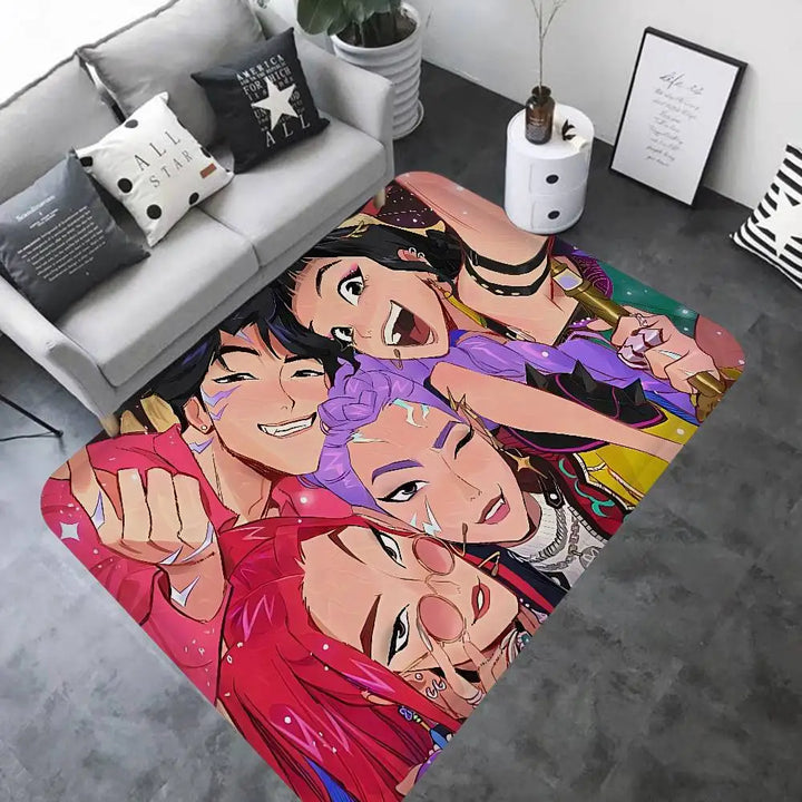 Tapis KPop Demon Hunters Huntrix Et Jinu
