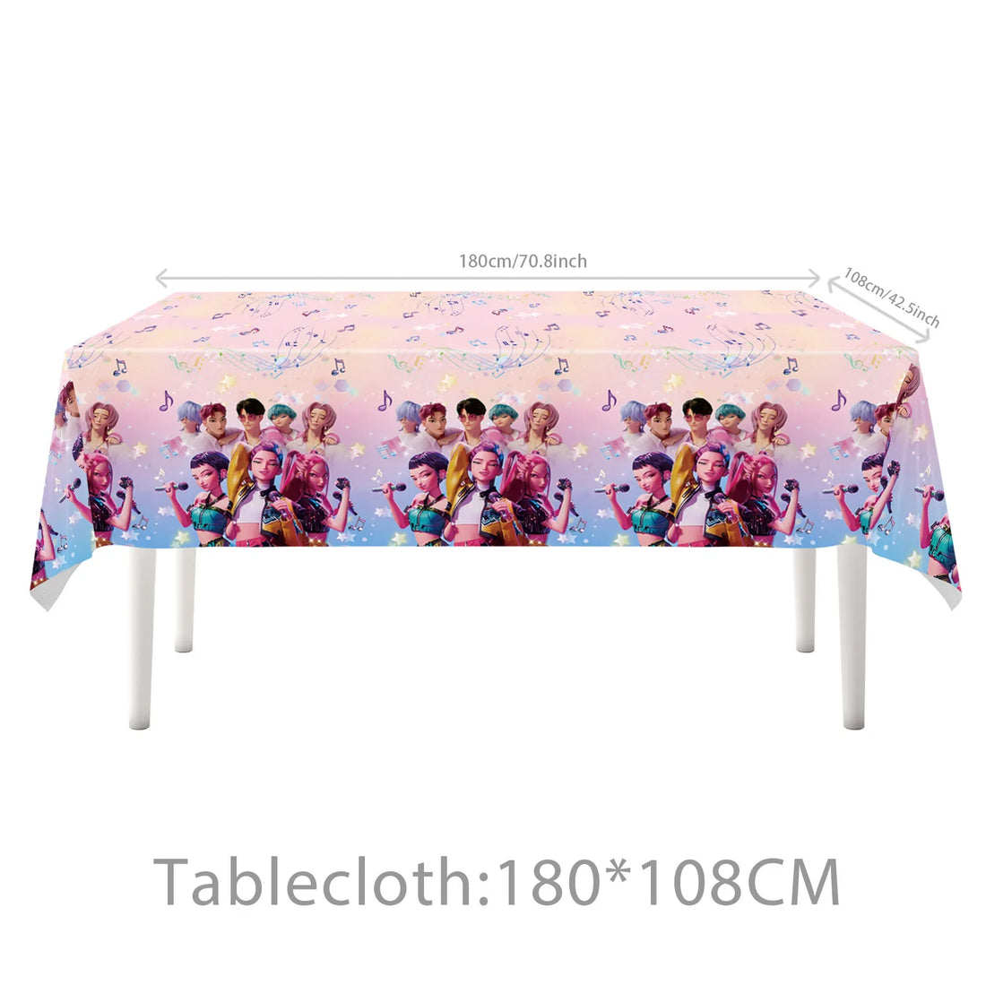 Nappe à Table Anniversaire KPop Demon Hunters Huntrix Rose