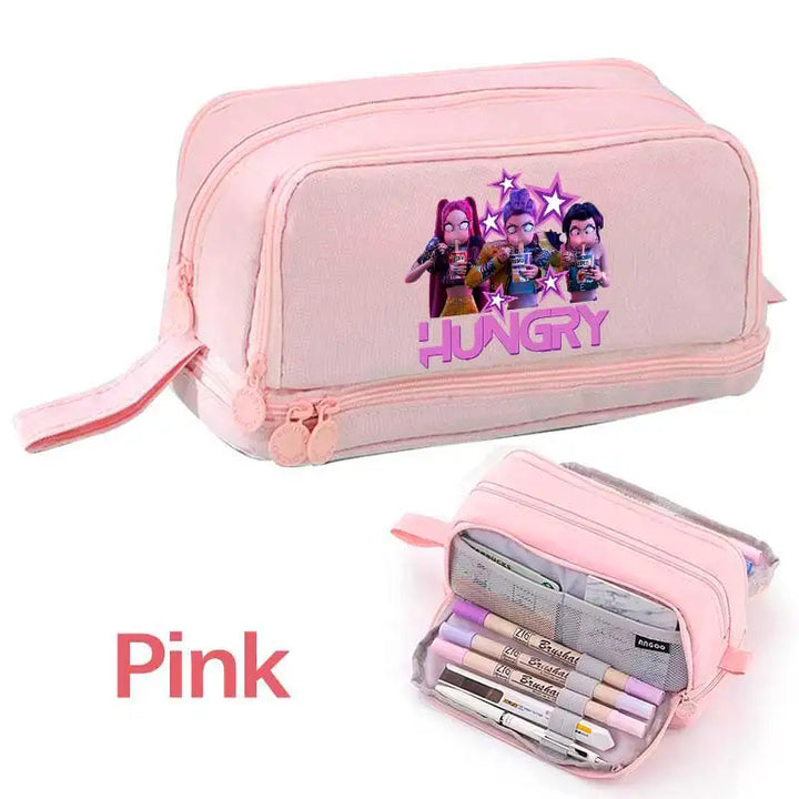Trousse Scolaire KPop Demon Hunters Hungry Rose