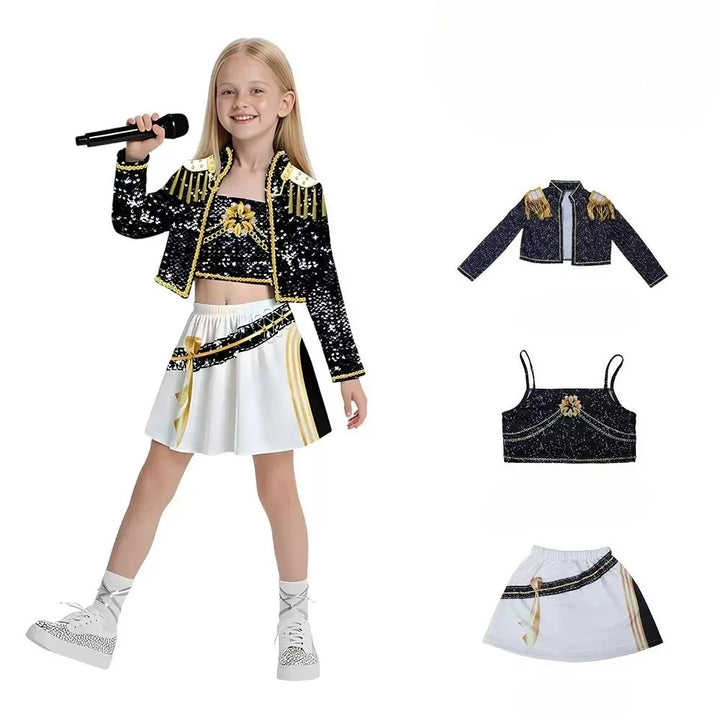 Déguisement Enfant KPop Demon Hunters Zoey Huntrix Tenue Noir