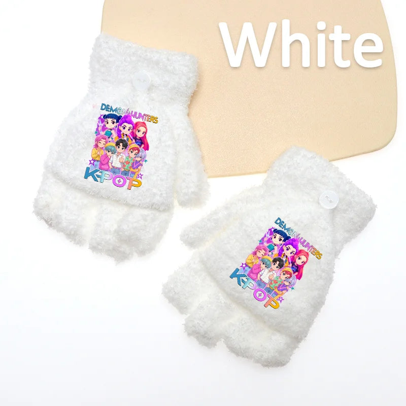 Gants KPop Demon Hunters Huntrix Et Saja Boys Blanc