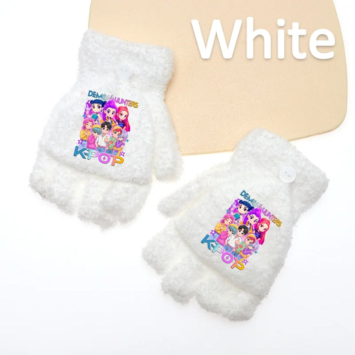 Gants KPop Demon Hunters Huntrix Et Saja Boys Blanc