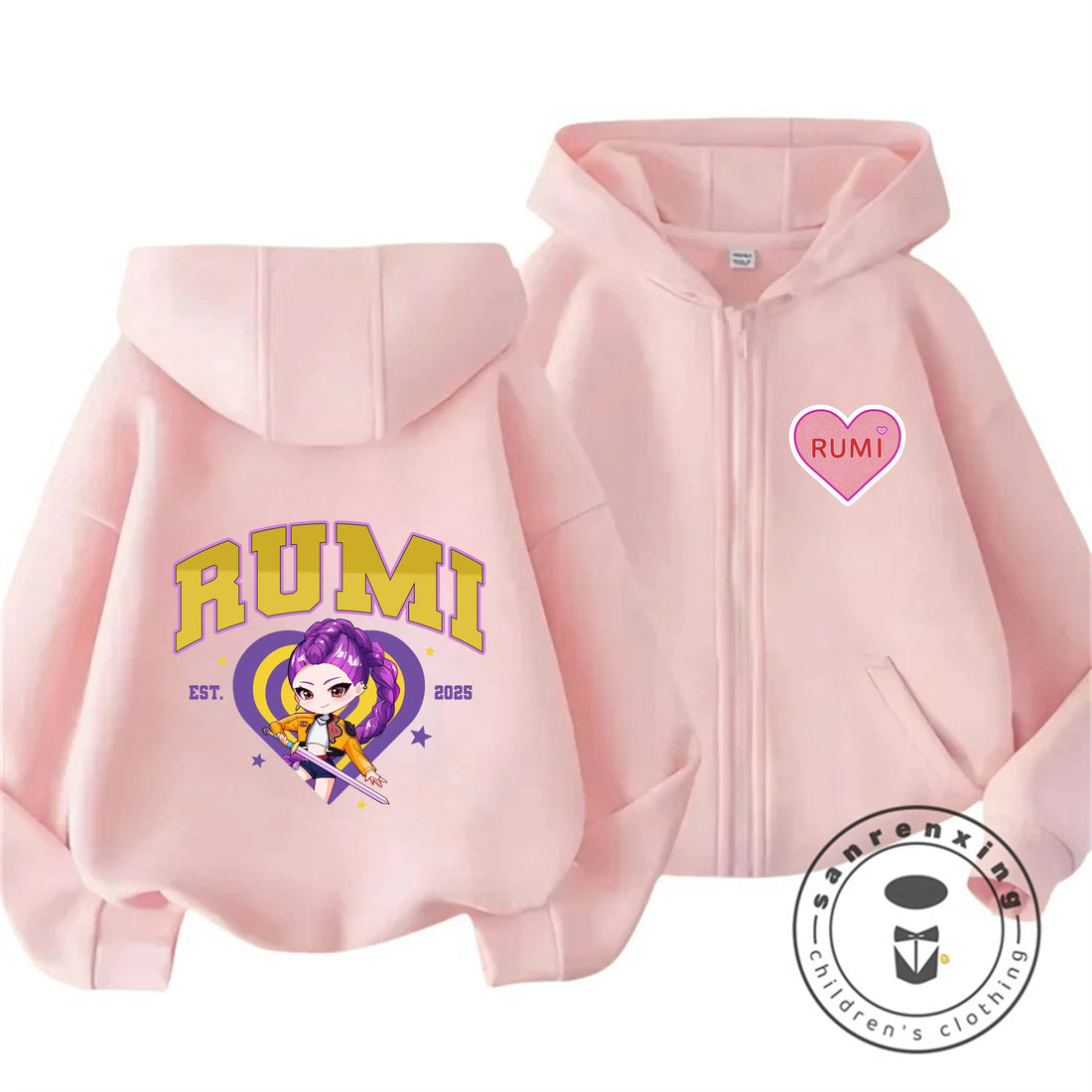 Gilet à Capuche Enfant KPop Demon Hunters Rumi Jaune — photo 14