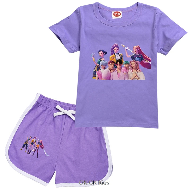Pyjama Short Enfant KPop Demon Hunters Fille