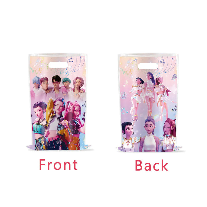Décoration Anniversaire KPop Demon Hunters Sac Plastique Saja Boys Et Huntrix Lot De 10