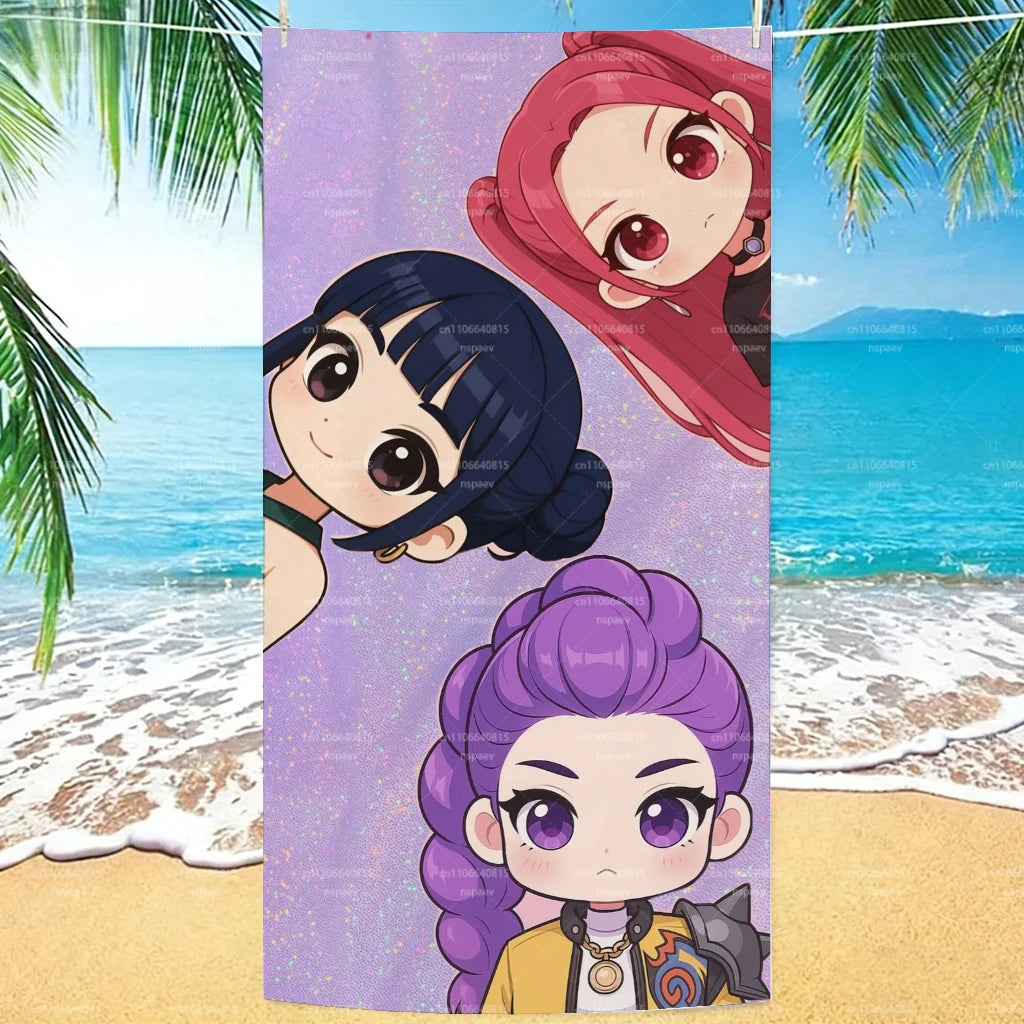 Serviette De Plage KPop Demon Hunters Chibi