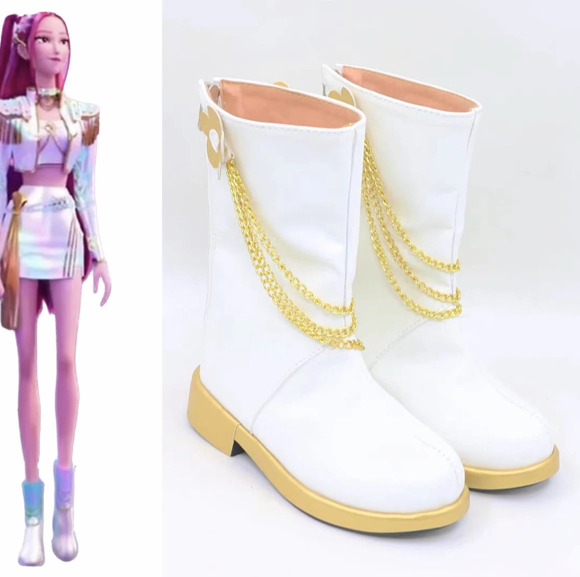 Cosplay Chaussures Kpop Demon Hunters Mira Tenue Blanche — photo 7