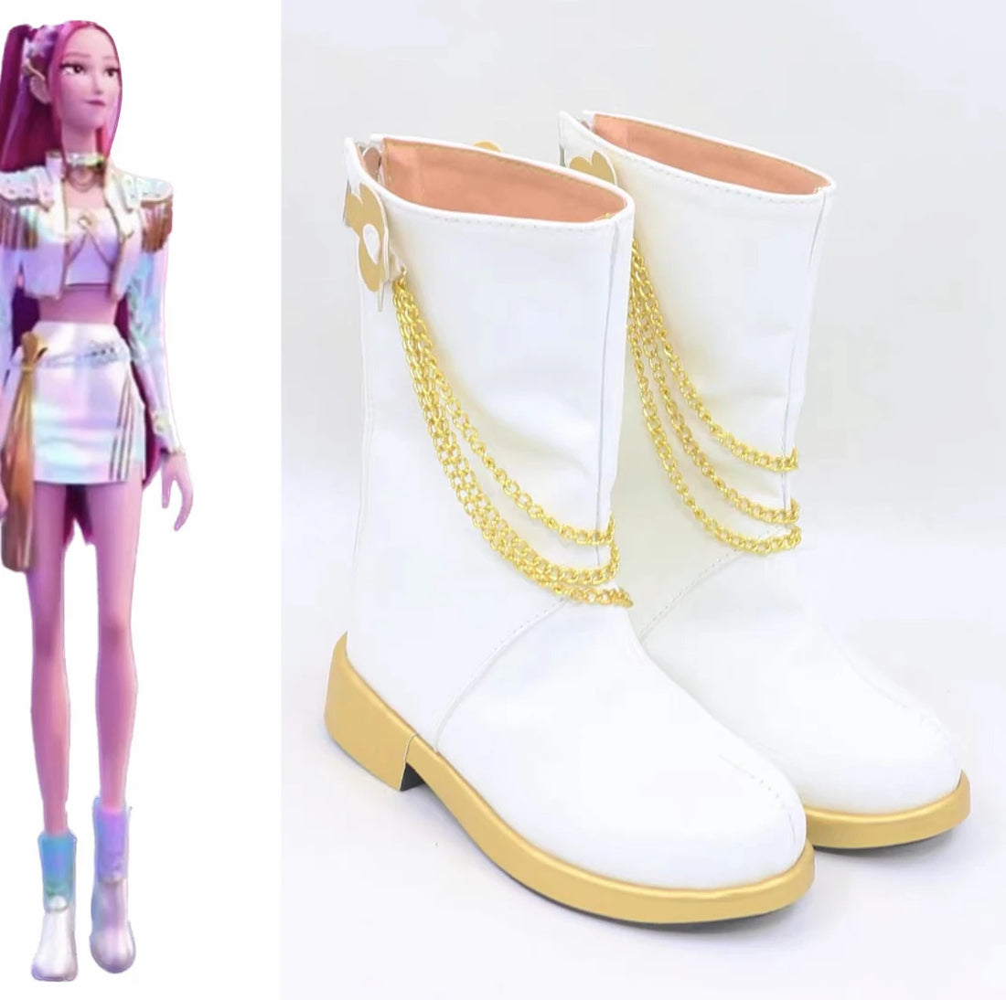 Cosplay Chaussures Kpop Demon Hunters Mira Tenue Blanche — photo 7