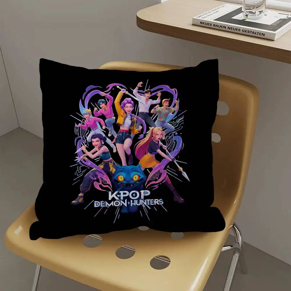 Housse de Coussin KPop Demon Hunters Huntrix Zoey Golden — photo 5