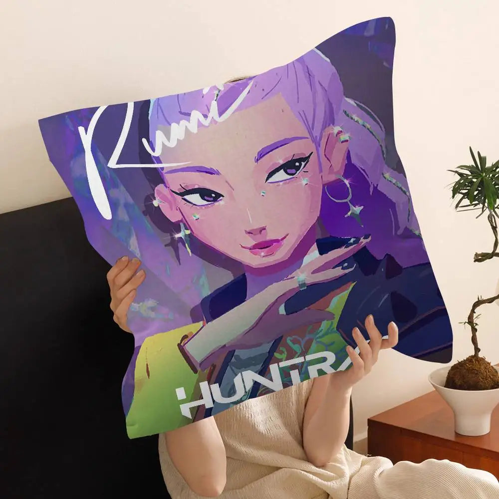 Housse de Coussin KPop Demon Hunters Huntrix Rumi
