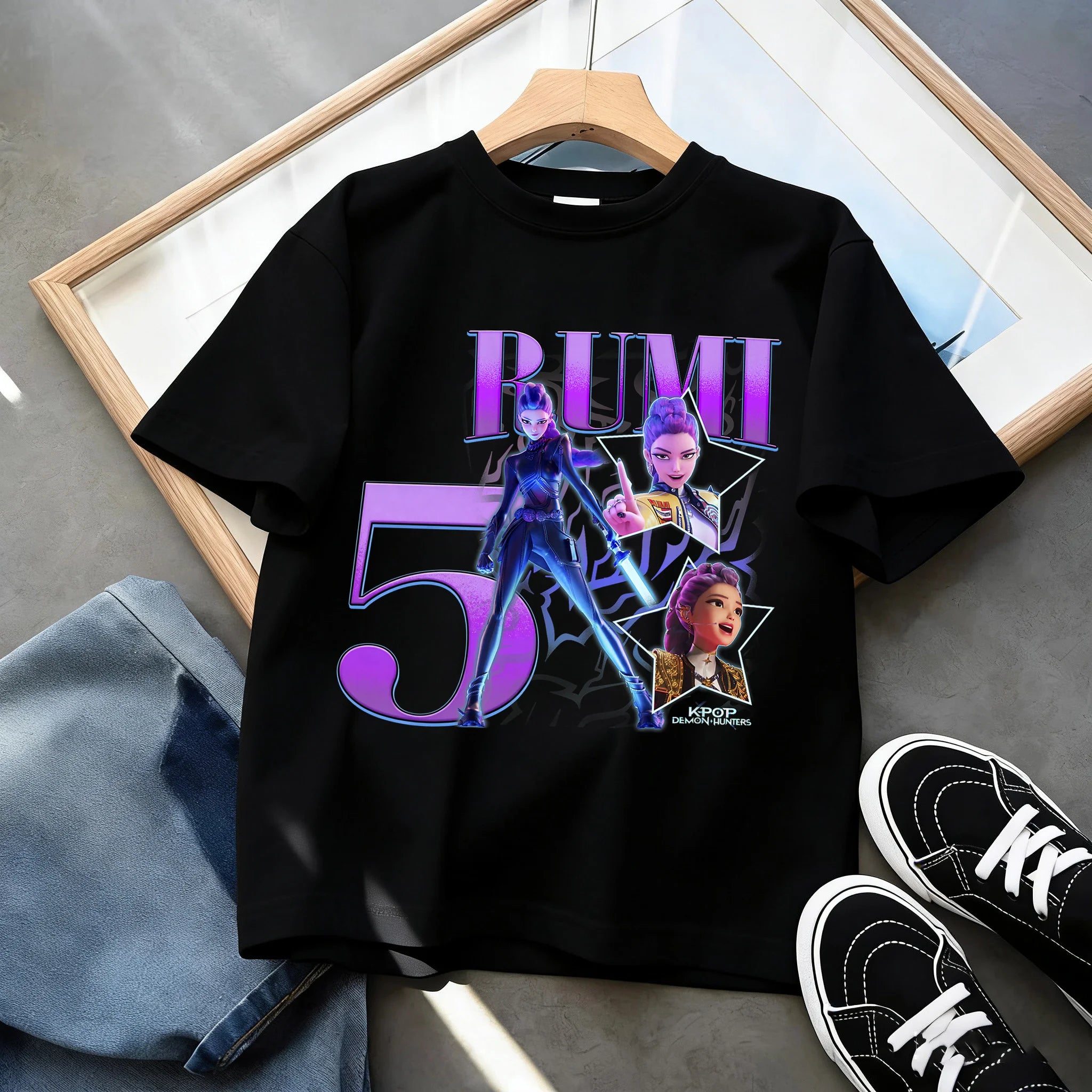 T-shirt KPop Demon Hunters Anniversaire 4ans
