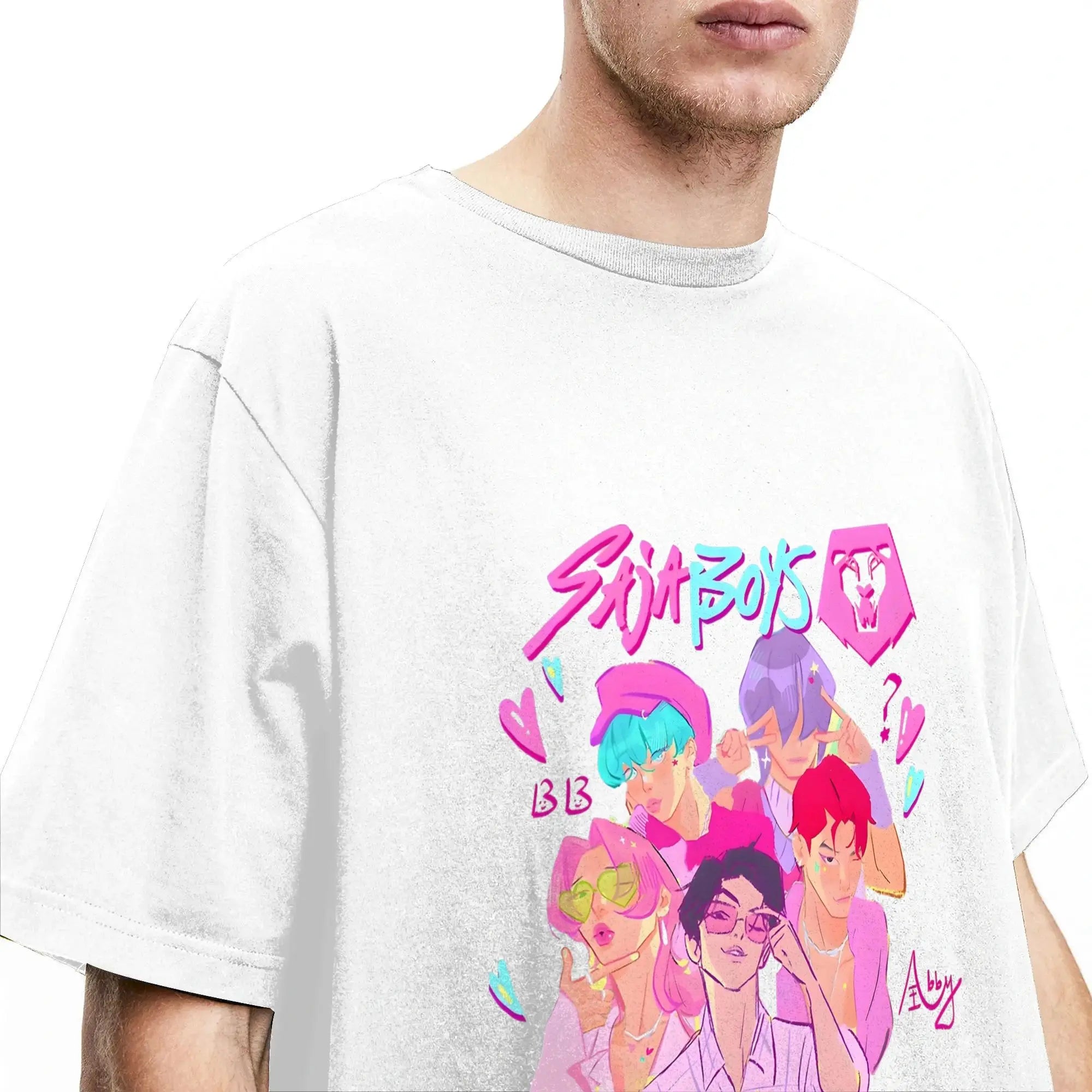 T-shirt KPop Demon Hunters Saja Boys Blanc — photo 3