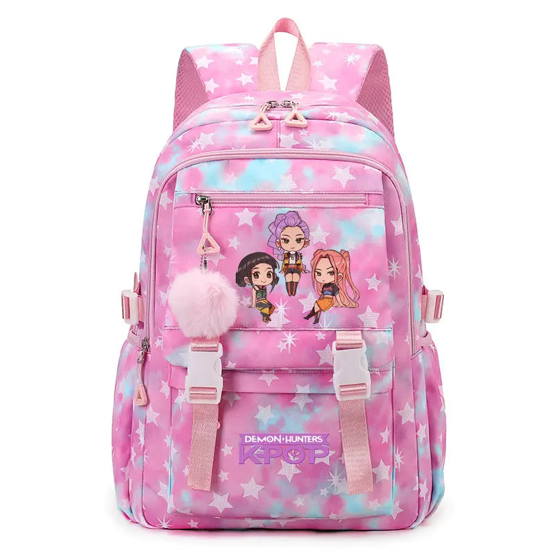 Sac à Dos Ecole KPop Demon Hunters Huntrix Rose — photo 29
