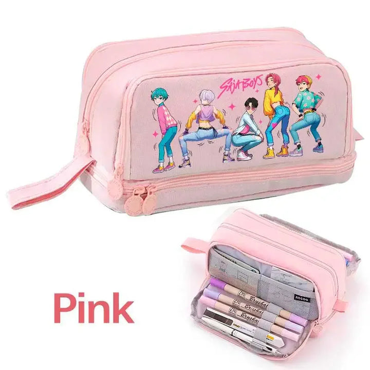 Trousse Scolaire KPop Demon Hunters Saja Boys Rose