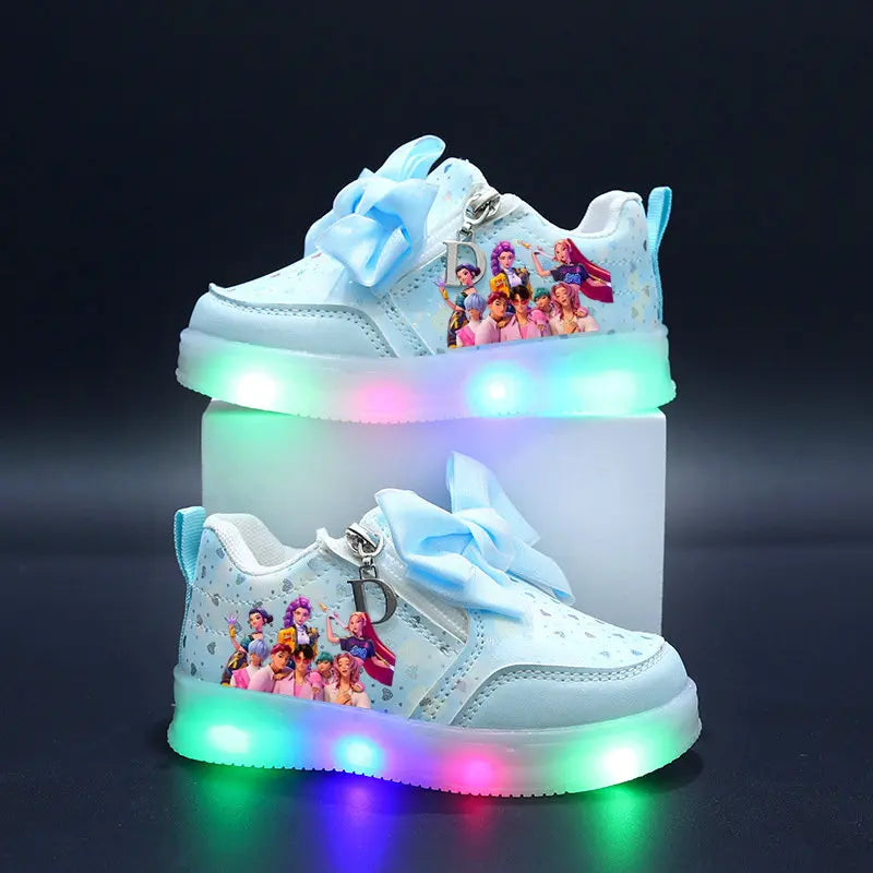 Chaussures Lumineuse KPop Demon Hunters Avec Noeud